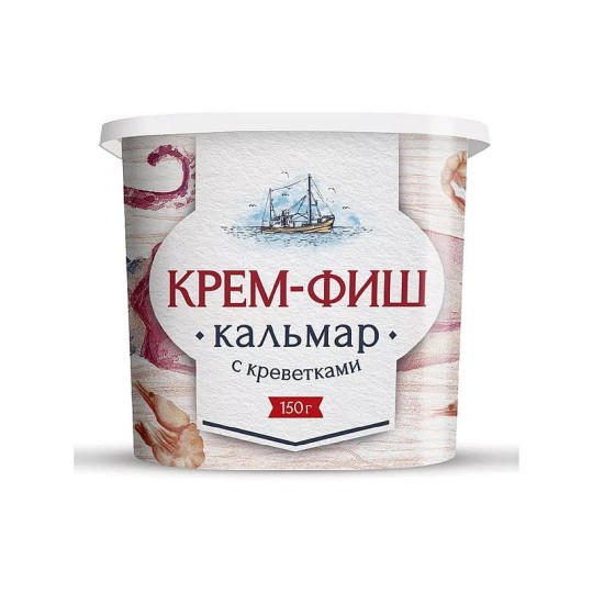 Крем-фиш ЕВРОПРОМ Кальмар с креветками 150Г