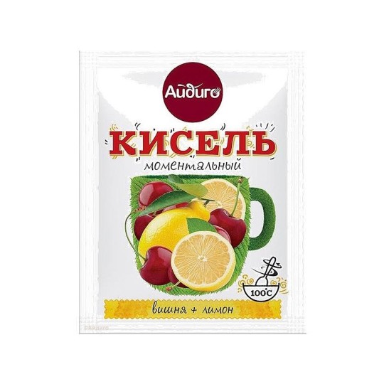 Кисель Айдиго вишня и лимон моментальный 30 г