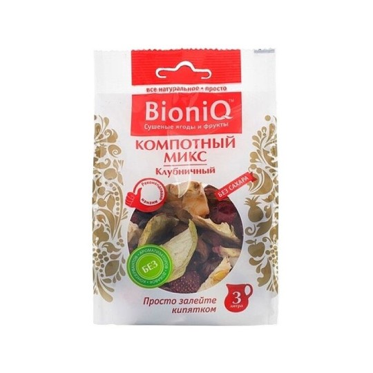 МИКС СУХОФРУКТОВ КЛУБНИЧНЫЙ BIONIQ 80ГР