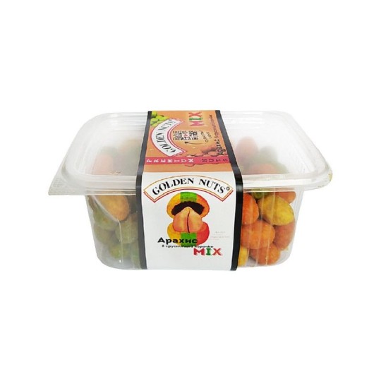 АРАХИС GOLDEN NUTS В ХРУСТЯЩЕЙ КОРОЧКЕ MIX 100ГР КОНТЕЙНЕР