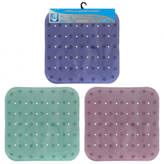 КОВРИК МУЛЬТИДОМ ДЛЯ ДУШЕВОЙ КАБИНЫ 43Х45СМ