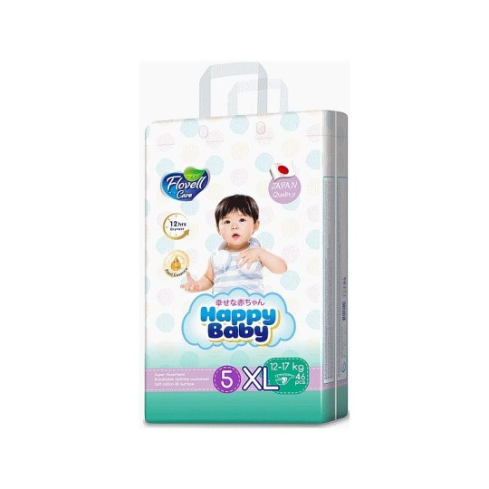 ПОДГУЗНИКИ HAPPY BABY №5 XL 12-17КГ 46ШТ