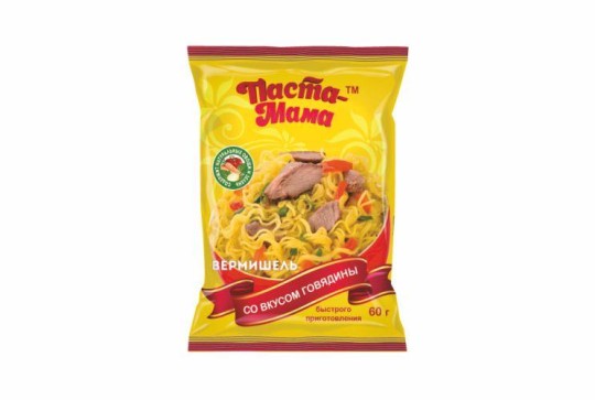 "ПАСТА МАМА" вермишель быстрого приготовления говядина 60 гр