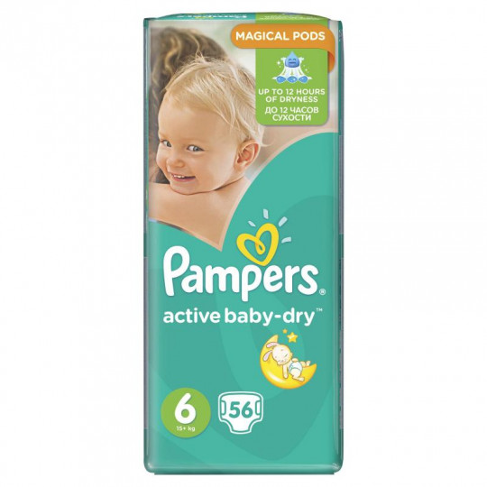 Pampers Подгузник Active Baby Dry Extra Large 56