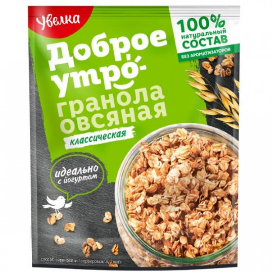  УВЕЛКА |Гранола овсяная классическая, Саше 40 г