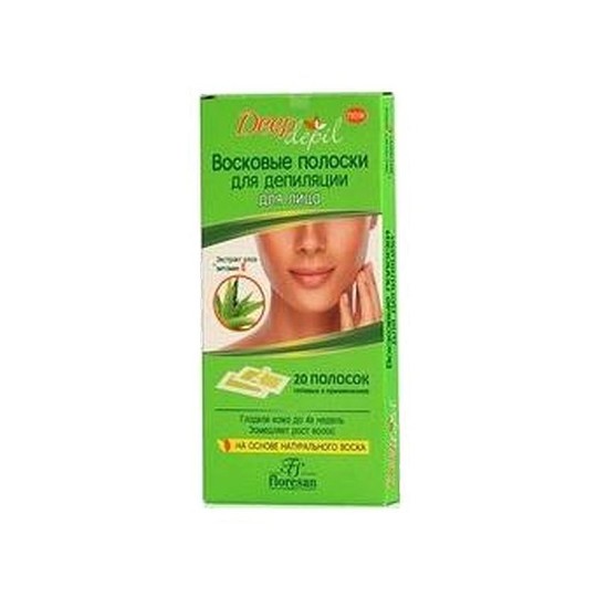 Полоски восковые Floresan Deep depil для лица с алоэ-вера 20 шт