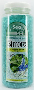 Ванночка для ног солевая Simore с эфирным маслом шалфея 910 г