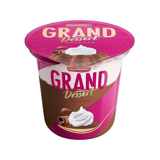 Десерт GRAND DESSERT Взбитые сливки с шоколадом EHRMANN 200Г