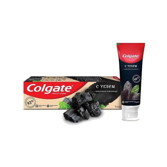 Colgate Naturals Эффективное отбеливание с Углем зубная паста с натуральными ингредиентами, 75 мл
