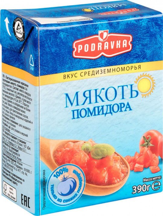 Мякоть помидора Podravka 390г