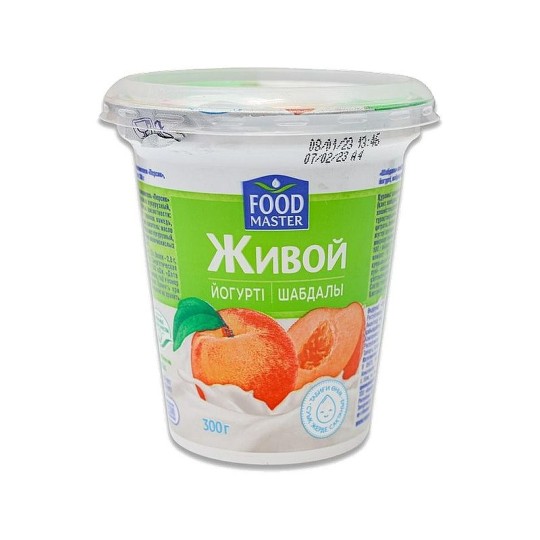 (уценка) ЖИВОЙ ЙОГУРТ ФУДМАСЕР ПЕРСИК 1,5% 300ГР