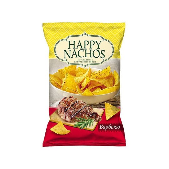  Чипсы кукурузные со вкусом барбекю 75 гр  "HAPPY NACHOS"