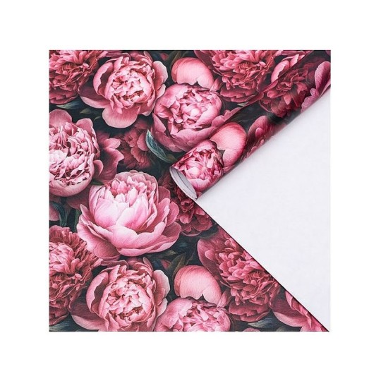 БУМАГА УПАКОВОЧНАЯ ГЛЯНЦЕВАЯ ПИОНЫ 70 Х 100 СМ 10157099