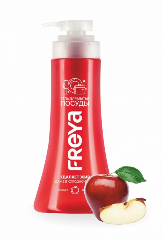 ГЕЛЬ ДЛЯ МЫТЬЯ ПОСУДЫ FREYA ПЕЧЕНОЕ ЯБЛОКО 450МЛ
