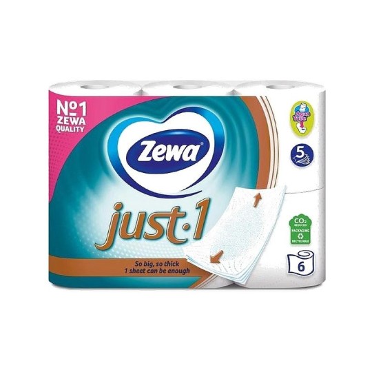 Zewa Туалетная бумага Just1, 5 слоя 6 рулонов