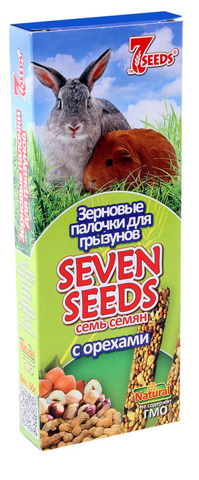 Зерновые палочки Seven seeds для грызунов с орехами 60г