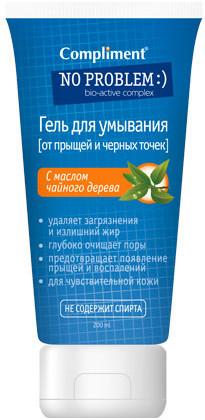 Гель для умывания Compliment No Problem с маслом чайного дерева 200 мл