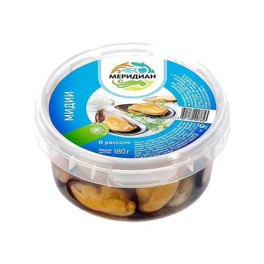 Мидии Меридиан в рассоле 180гр