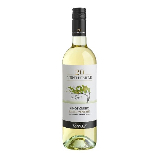 ВИНО ZONIN VENTITERRE PINOT GRIGIO DELLE VENEZIEDOC БЕЛ/СУХ 12% 0,75Л