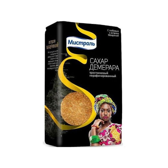 МИСТРАЛЬ|Сахар  тростниковый нерафинированный Демерара, 900 гр