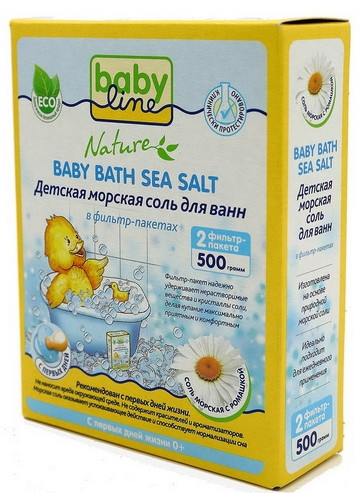Соль для ванн Babyline Nature Морская с ромашкой 500г
