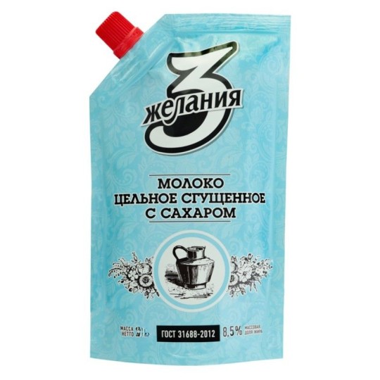 Молоко сгущенное 3 Желания цельное с сахаром 8,5% 280 г