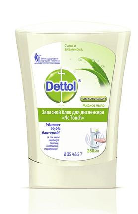 Жидкое мыло DETTOL с алоэ и витамином е, запасной блок для диспенсера, 250мл