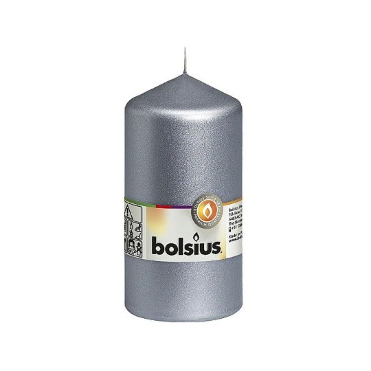 Свеча Bolsius Pillar Серебро 130/68