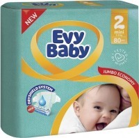 Подгузники детские Evy Baby размер 2 (3-6 кг) 80 шт