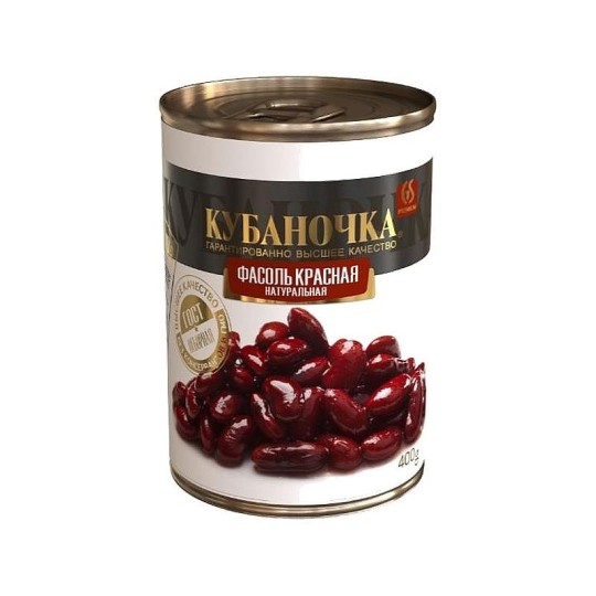 ФАСОЛЬ КУБАНОЧКА КРАСНАЯ НАТУРАЛЬНОЕ 400ГР