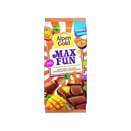 ALPEN GOLD| молочный шоколад тропический микс "MAX FUN"