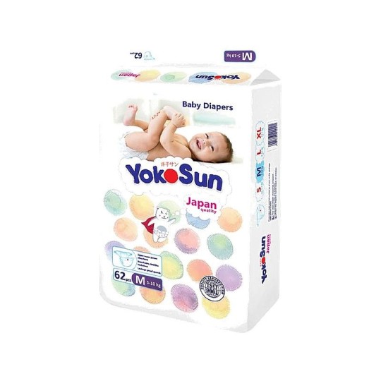 Подгузники детские YokoSun размер M (5-10 кг) 62 шт