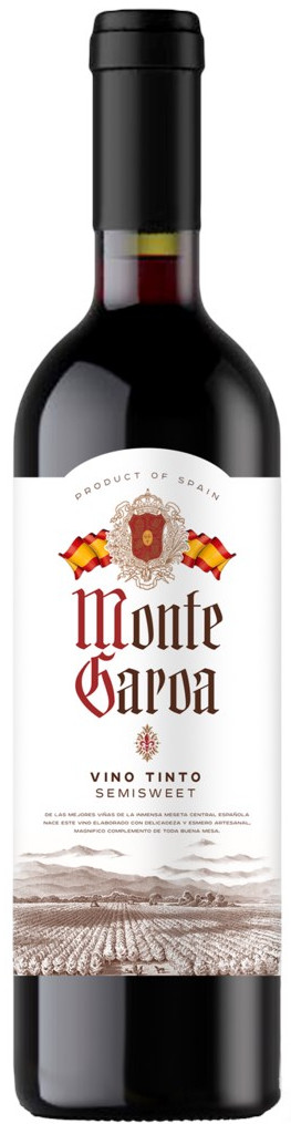 Вино красное Monte Garoa полусладкое 0,75 л (Испания)
