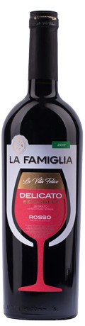 Вино красное La Famiglia Delicato Rosso полусладкое 0,75 л (Украина)