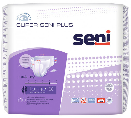 Подгузники для взрослых Seni super plus large 10 шт