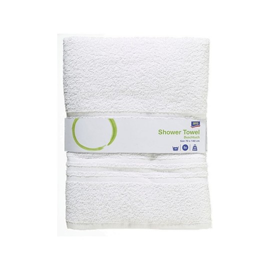  Полотенце для душа гостевое белое 70х140 см 5 шт