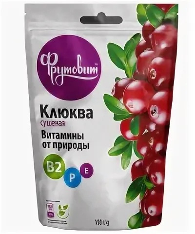 Цукаты "Фрутовит" Клюква сушеная, 100 гр