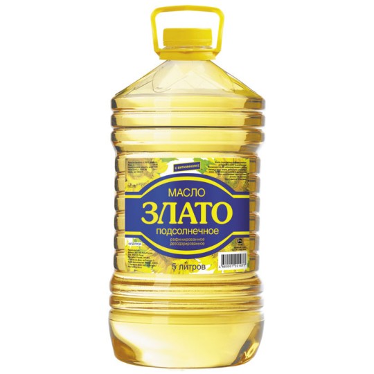Масло подсолнечное Злато 5л