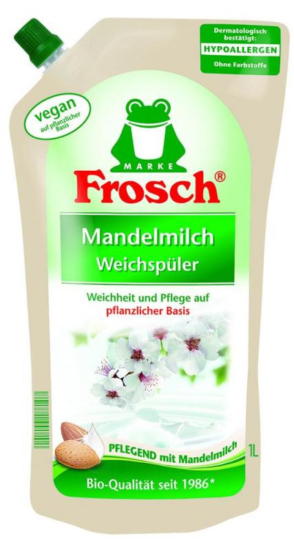 Frosch Ополаскиватель для белья Миндальное молочко мяг.уп. 1000мл