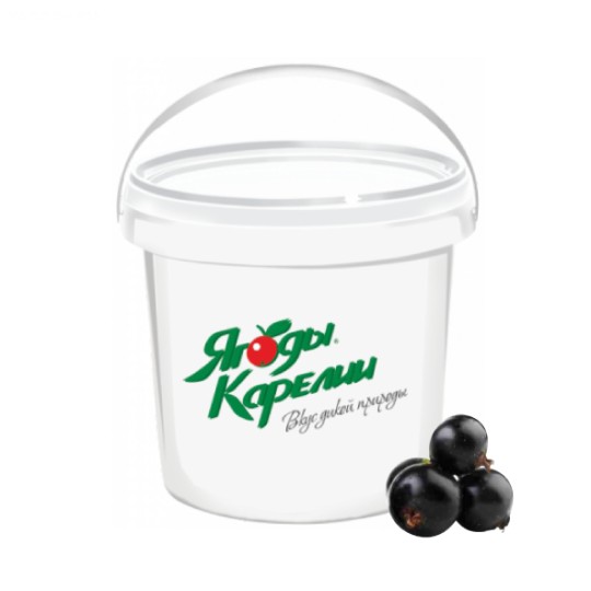 100% пюре из черной смородины замороженное Ягоды Карелии п/п ведро 1 кг