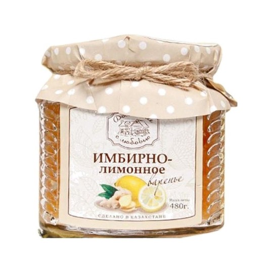 ВАРЕНЬЕ ДОМАШНЕЕ С ЛЮБОВЬЮ ИМБИРНО-ЛИМОННОЕ 450Г