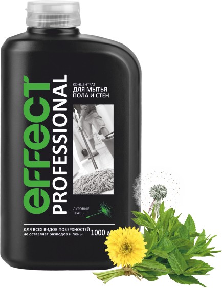 EFFECT PROFESSIONAL Концентрат для  мытья пола и стен Луговые травы 1000 мл