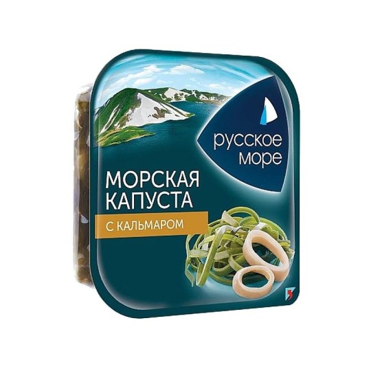 Русское море| Морская капуста с кальмаром 200 гр