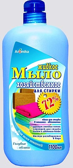  Мыло хоз Аромика Жидкое 72% для стирки Снежные вершины 1100мл