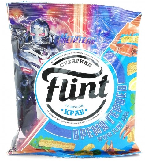  Сухарики  Flint со вкусом краба 130 гр.