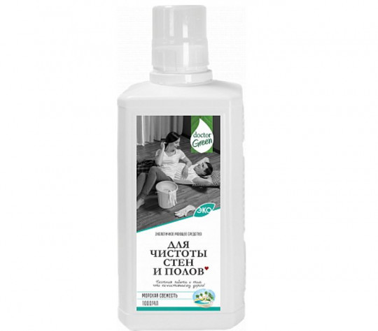 Doctor Green Средство для мытья полов и стен  "Granis", 1500 мл морская свежесть