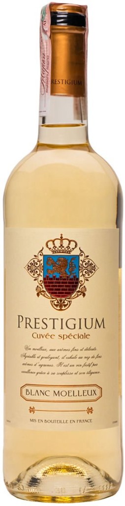 Вино Prestigium Blanc moelleux белое полусладкое 10,5% 0,75 л. (Франция)