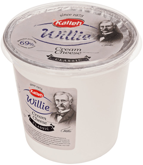 Сыр Kaleh Willie мягкий сливочный Крем Чиз 69% 0,5 кг.