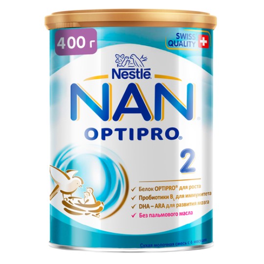 Молочная смесь NAN 2 Optipro с 6месяцев 400 гр