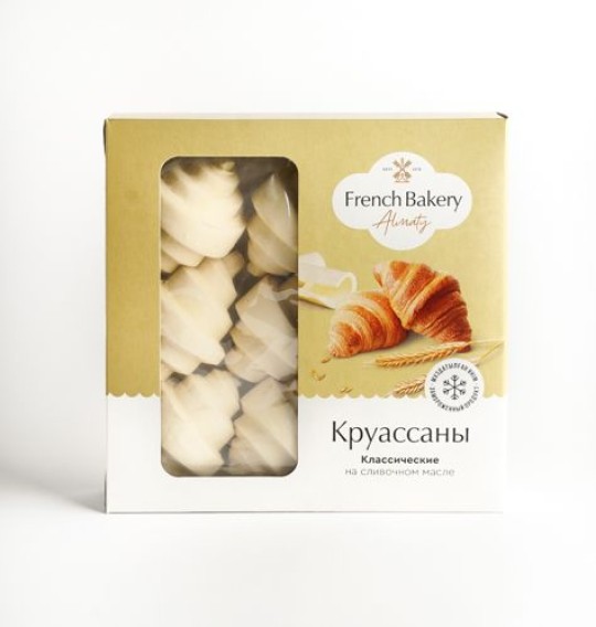 КРУАССАНЫ FRENCH BAKERY ALMATY КЛАССИЧ НА СЛИВ МАСЛЕ ЗАМ 540Г КОР